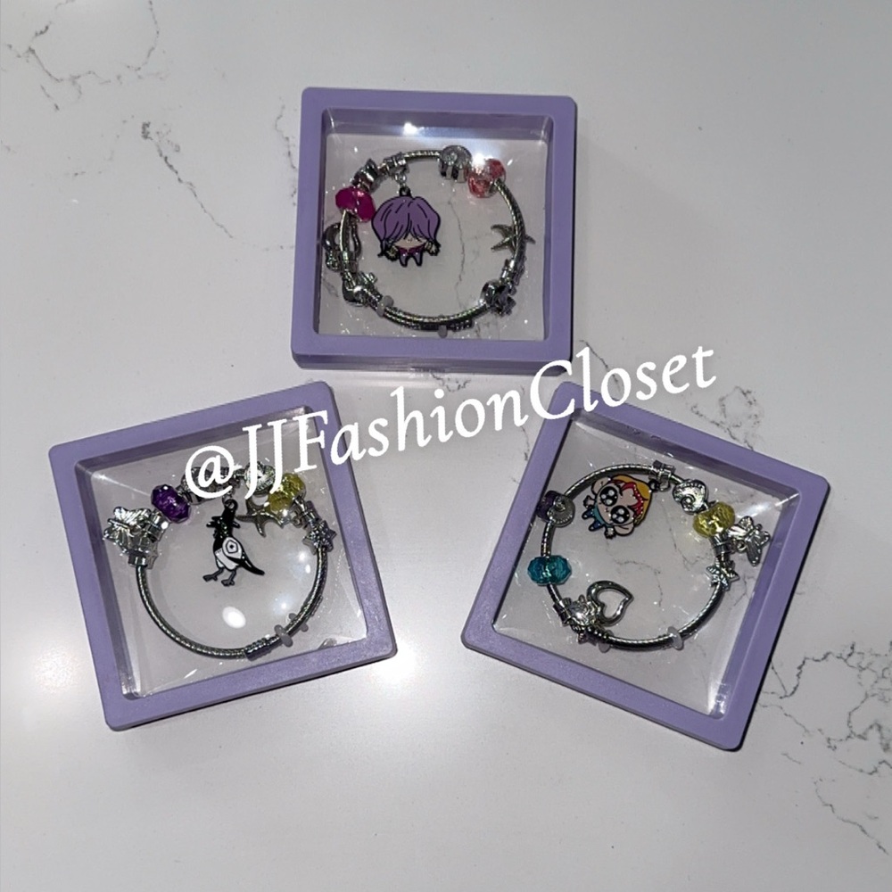 K-Pop Demon Hunters Ajustable Bracelet Set with Colorful Charms